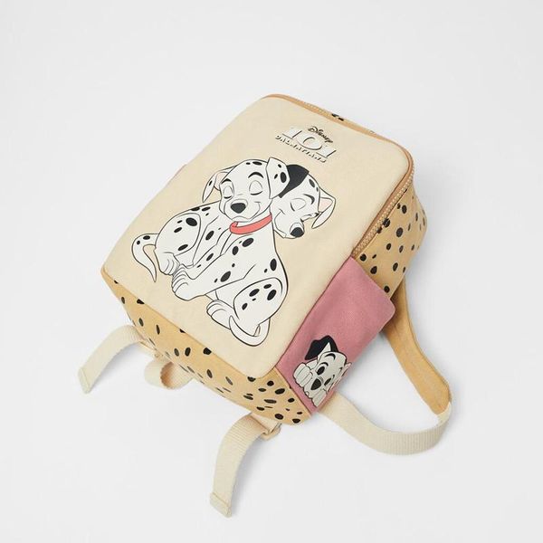 dalmatian black and white spots dog cotton canvas children's backpack kindergarten cute small school bag bags