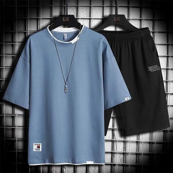 casual t shirt shorts set mens tracksuit summer short sleeve fashion sports suit o neck 2 pieces sportswear, Gray
casual t shirt shorts set mens tracksuit summer short sleeve fashion sports suit o neck 2 pieces sportswear, Gray