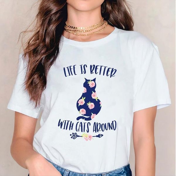cat flower cute pet cartoon women t shirts clothes tshirts graphic female tee clothing, White
cat flower cute pet cartoon women t shirts clothes tshirts graphic female tee clothing, White