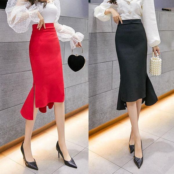skirts skirt 2021 medium length fishtail hip temperament celebrity high waist slim, Black
skirts skirt 2021 medium length fishtail hip temperament celebrity high waist slim, Black