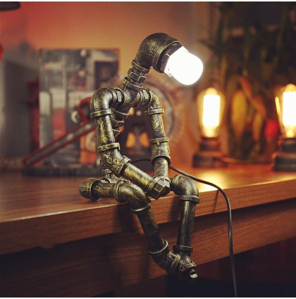 table lamps american creative retro industrial style desk lamp punk iron pipe robot gift coffee bar bedroom decoration ornaments
table lamps american creative retro industrial style desk lamp punk iron pipe robot gift coffee bar bedroom decoration ornaments