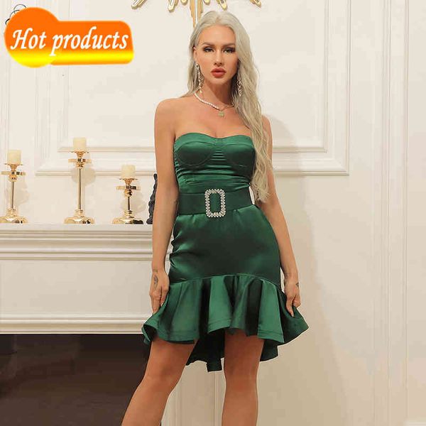 two piece dress you girlie celebrity cocktail party dress green frilly tube seat belt satin 159p, White
two piece dress you girlie celebrity cocktail party dress green frilly tube seat belt satin 159p, White