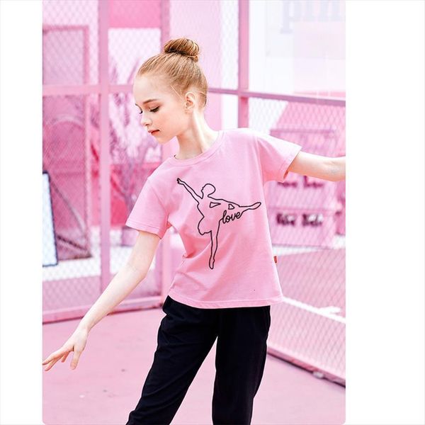 girls soft printing ballet dance t shirts summer solid color short sleeve clothes for training, Blue
girls soft printing ballet dance t shirts summer solid color short sleeve clothes for training, Blue
