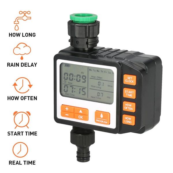 water timer irrigation regulator 3 separate programs waterproof auto manual mode hose sprinkler single valve faucet watering equipments
water timer irrigation regulator 3 separate programs waterproof auto manual mode hose sprinkler single valve faucet watering equipments