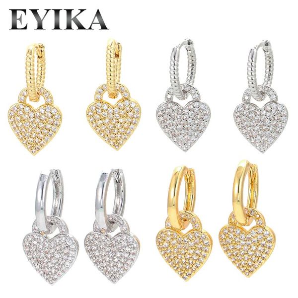 hoop & huggie eyika fashion white cubic zirconia heart lock shape drop earrings thread polished women engagement party jewelry, Golden;silver
hoop & huggie eyika fashion white cubic zirconia heart lock shape drop earrings thread polished women engagement party jewelry, Golden;silver
