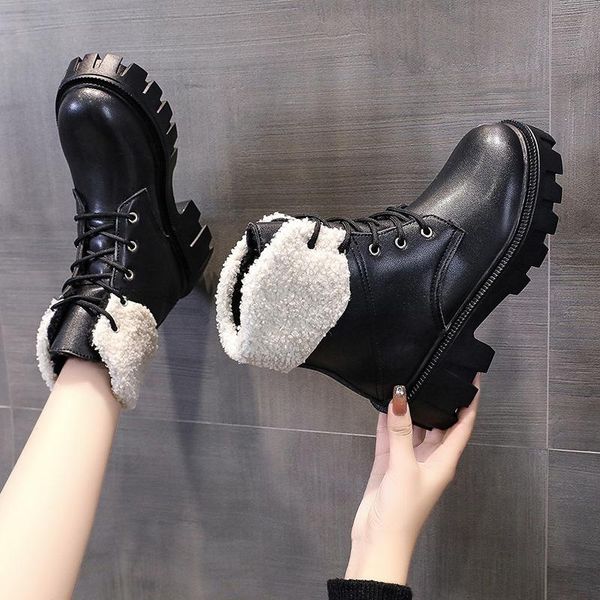 boots women bare autumn winter 2021 fashion lace-up comfortable non-slip platform keep warm, Black
boots women bare autumn winter 2021 fashion lace-up comfortable non-slip platform keep warm, Black