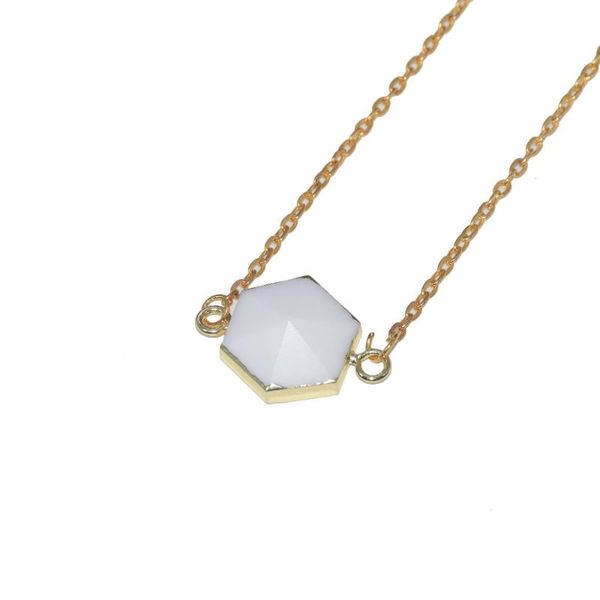 pendant necklaces style long white howlite hexagonal gold chain necklace for women 2021 turquoises stone connector charm girl, Silver
pendant necklaces style long white howlite hexagonal gold chain necklace for women 2021 turquoises stone connector charm girl, Silver