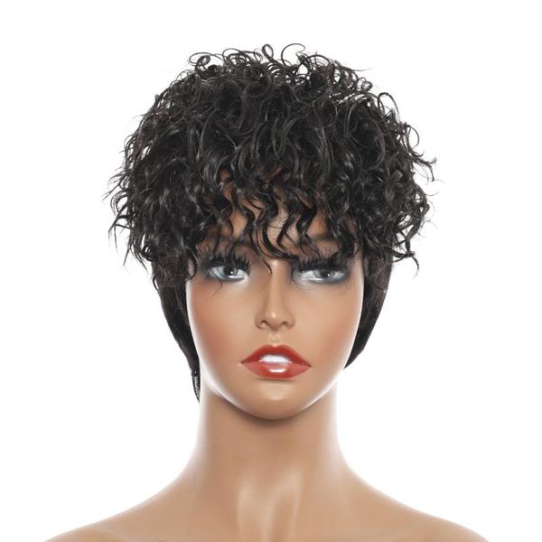 synthetic wigs curly hair with bangs brown 2 color full machine made 6inches for black women fxks
synthetic wigs curly hair with bangs brown 2 color full machine made 6inches for black women fxks