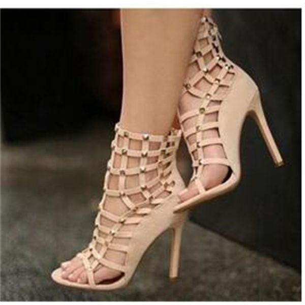 sandal summer gladiator rivets hollow fashion out cage high heels size 35 to 42 party shoes woman ankle sandals, Black
sandal summer gladiator rivets hollow fashion out cage high heels size 35 to 42 party shoes woman ankle sandals, Black