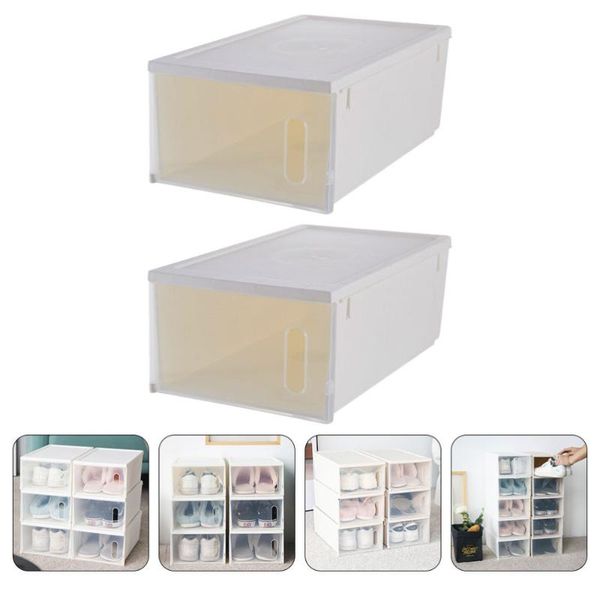 2pcs transparent shoes storage box creative case holder for bedroom home clothing & wardrobe
2pcs transparent shoes storage box creative case holder for bedroom home clothing & wardrobe