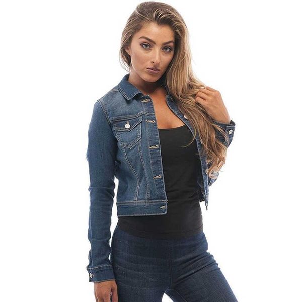 women's jackets 2021 cropped jeans thin lapel solid color single breasted streetwear short coat womens button down denim jean jacket, Black;brown
women's jackets 2021 cropped jeans thin lapel solid color single breasted streetwear short coat womens button down denim jean jacket, Black;brown