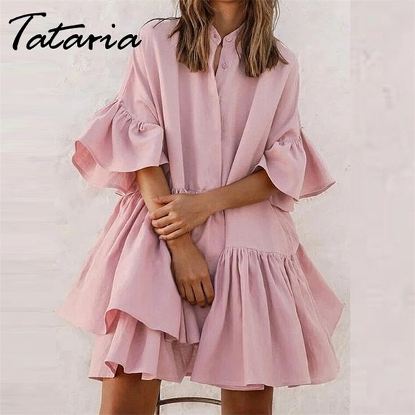 summer chiffon dresses for women elegant pleated butterfly skirt loose buttons white kawaii pink mini dress 210514, Black;gray
summer chiffon dresses for women elegant pleated butterfly skirt loose buttons white kawaii pink mini dress 210514, Black;gray