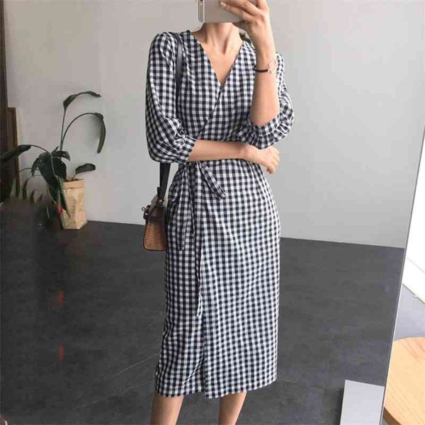 women dress bow wrap v-neck three quarter sleeve high waist casual one piece es solid plaid lace-up 112b 210420, Black;gray
women dress bow wrap v-neck three quarter sleeve high waist casual one piece es solid plaid lace-up 112b 210420, Black;gray