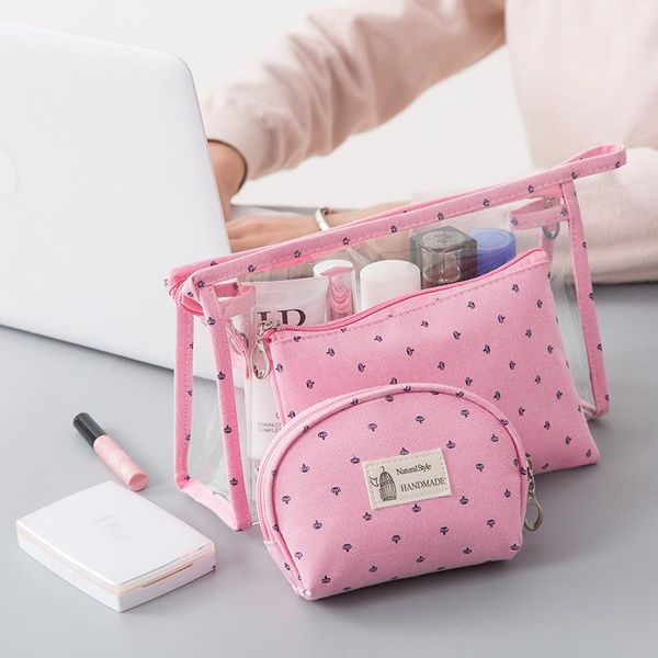 3pcs/set transparent women's cosmetic bag waterproof necessaries organizer portable ladies make up pvc pouch toiletry bags & cases
3pcs/set transparent women's cosmetic bag waterproof necessaries organizer portable ladies make up pvc pouch toiletry bags & cases