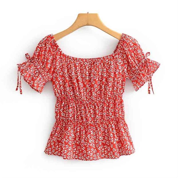 women summer blouses slash neck bow tie fashion ruffles blusa and shirts short sleeve floral print off shouler 210430, White
women summer blouses slash neck bow tie fashion ruffles blusa and shirts short sleeve floral print off shouler 210430, White