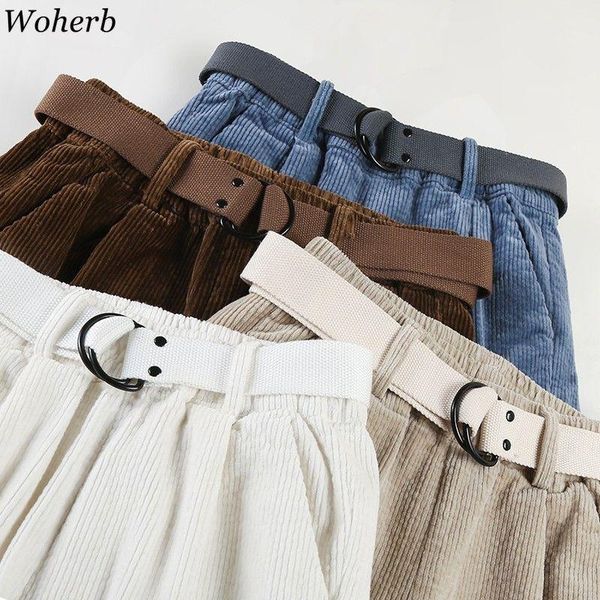women's pants & capris woherb arrival solid color corduroy harem casual loose trousers women autumn winter clothes korean fashion 91219, Black;white
women's pants & capris woherb arrival solid color corduroy harem casual loose trousers women autumn winter clothes korean fashion 91219, Black;white