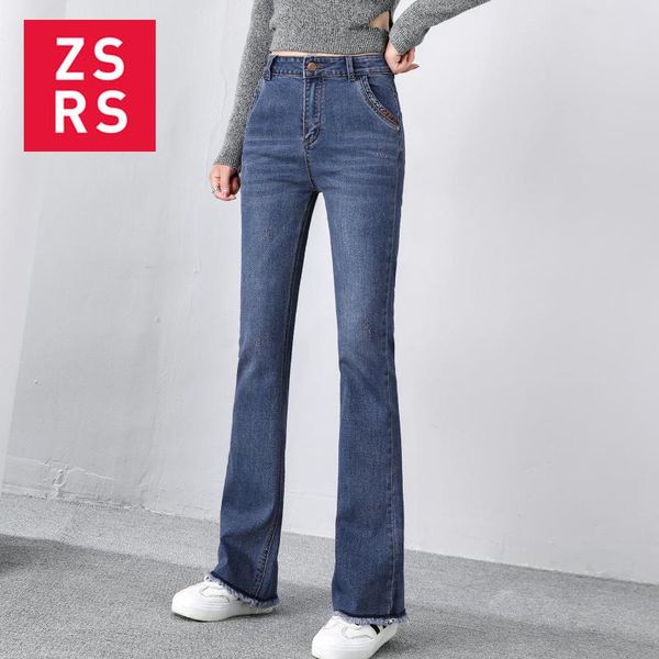 women's jeans zsrs 2021 high waist women fashion pants quality flare female casual denim cowboy trouse, Blue
women's jeans zsrs 2021 high waist women fashion pants quality flare female casual denim cowboy trouse, Blue