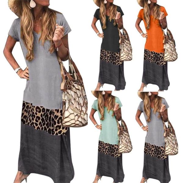 casual dresses leopard dress 2021 women v neck short sleeve print color block loose long beach party vestidos, Black;gray
casual dresses leopard dress 2021 women v neck short sleeve print color block loose long beach party vestidos, Black;gray