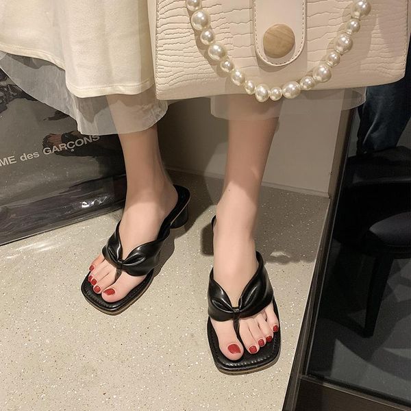 slippers shoes woman's med square toe heeled mules slides rubber flip flops fashion 2021 high block soft hawaiian luxury summer, Black
slippers shoes woman's med square toe heeled mules slides rubber flip flops fashion 2021 high block soft hawaiian luxury summer, Black