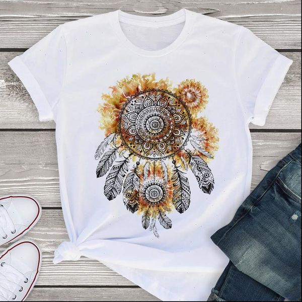 women t shirt graphic camper dream web feather short sleeve fashion summer lady womens clothing tees female, White
women t shirt graphic camper dream web feather short sleeve fashion summer lady womens clothing tees female, White