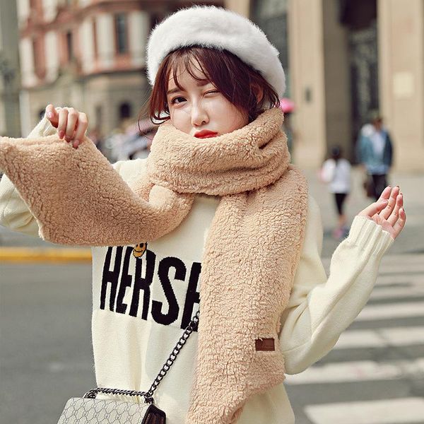 scarves korean version of winter thick warm solid color lamb scarf japanese student couple cute sister plush long woman, Blue;gray
scarves korean version of winter thick warm solid color lamb scarf japanese student couple cute sister plush long woman, Blue;gray