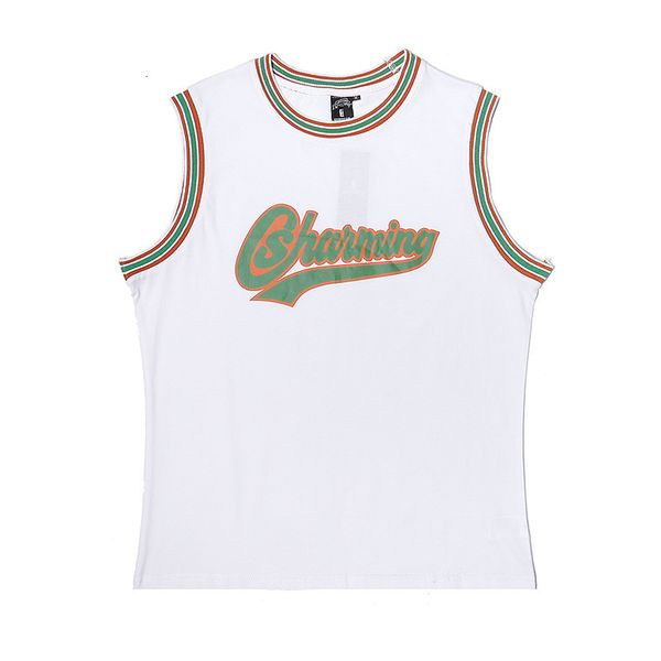 t shirt pure cotton vest men's 2021 summer thin sleeveless fashion brand sports fitness outer basketball jacket, White;black
t shirt pure cotton vest men's 2021 summer thin sleeveless fashion brand sports fitness outer basketball jacket, White;black