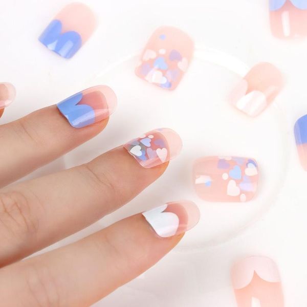 false nails 24 pcs/set with glue heart finished short fake nail patch waterproof and removable full cover press on, Red;gold
false nails 24 pcs/set with glue heart finished short fake nail patch waterproof and removable full cover press on, Red;gold