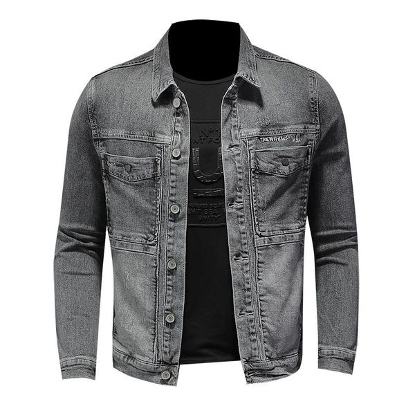 men's jackets fashionable spring and autumn denim jacket lapel locomotive smoke gray embroidered european size, Black;brown
men's jackets fashionable spring and autumn denim jacket lapel locomotive smoke gray embroidered european size, Black;brown