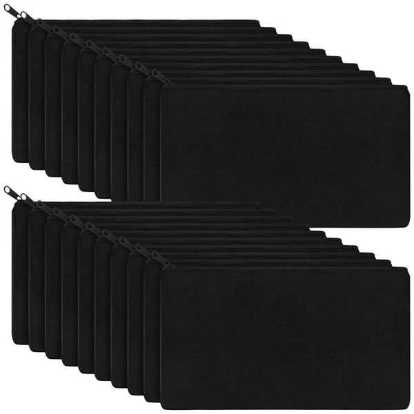 18pcs canvas zipper pouch bags makeup pencil case blank diy craft for travel school, black
18pcs canvas zipper pouch bags makeup pencil case blank diy craft for travel school, black