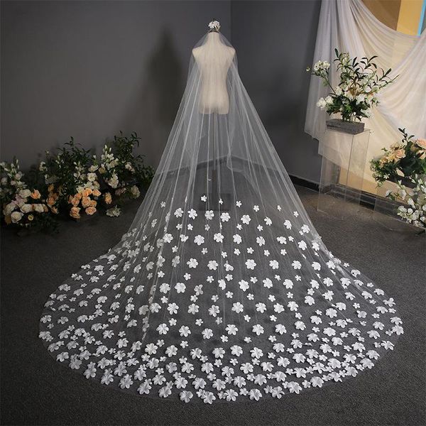 bridal veils one layer 3 meters women long wedding veil accessoire mariage applique edge velos de novia largo, Black
bridal veils one layer 3 meters women long wedding veil accessoire mariage applique edge velos de novia largo, Black