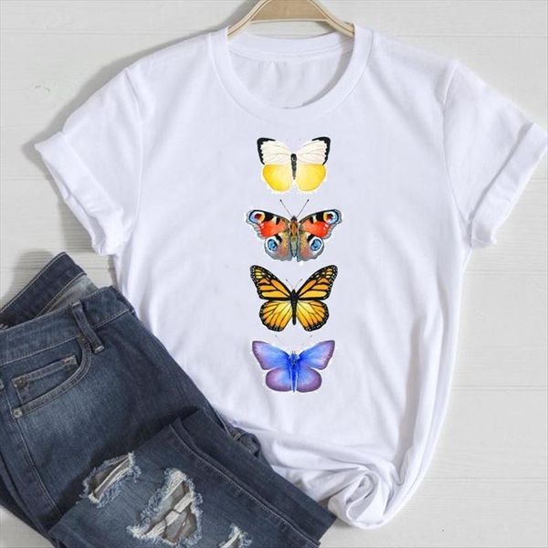 cartoon butterfly watercolor 90s women trend cute summer tshirts fashion clothes graphic t lady print tee shirt, White
cartoon butterfly watercolor 90s women trend cute summer tshirts fashion clothes graphic t lady print tee shirt, White