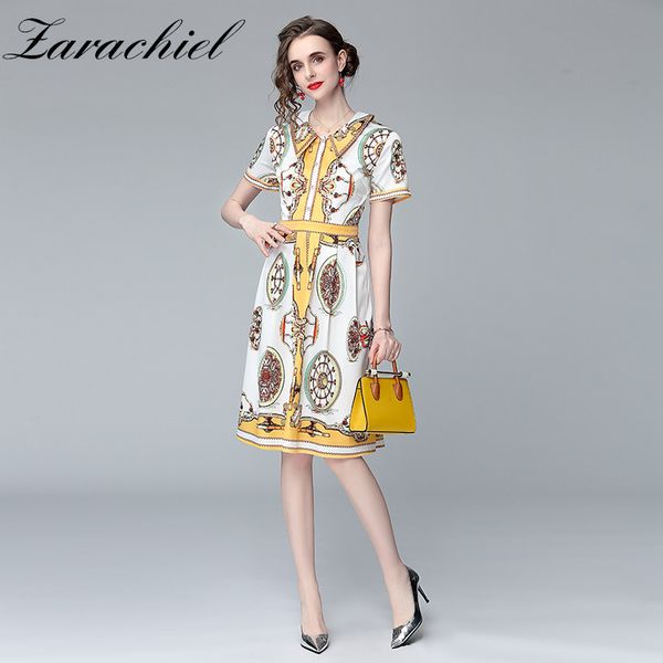 women sweet peter pan collar short sleeve printed midi dresses summer casual streewear party holiday female vestidos 210416, Black;gray
women sweet peter pan collar short sleeve printed midi dresses summer casual streewear party holiday female vestidos 210416, Black;gray