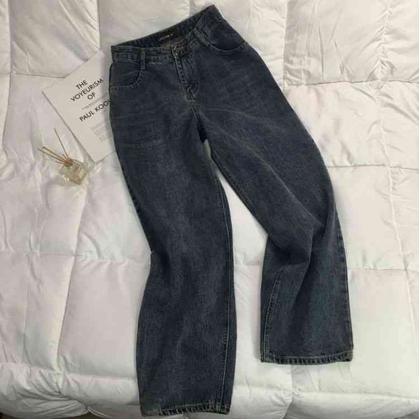 women's jeans new women simple straight korean style loose streetwear high waist vintage chic casual full-length all-match trendy, Blue
women's jeans new women simple straight korean style loose streetwear high waist vintage chic casual full-length all-match trendy, Blue