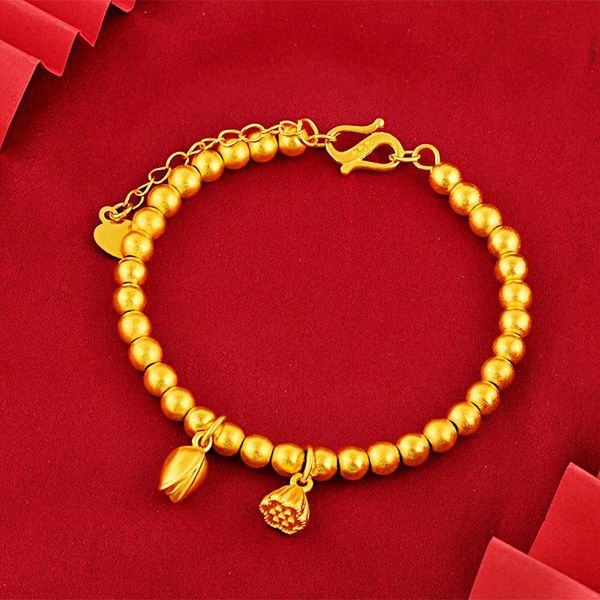 simple ethnic style jewelry yellow gold filled lotus transfer beads chain bracelet beaded, strands, Black
simple ethnic style jewelry yellow gold filled lotus transfer beads chain bracelet beaded, strands, Black