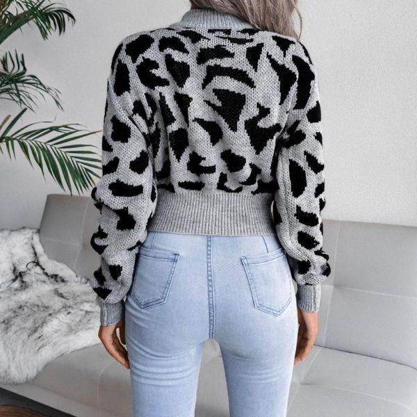 women's sweaters knitwear stylish long sleeve warm knitted autumn winter women sweater leopard pattern for gathering, White;black
women's sweaters knitwear stylish long sleeve warm knitted autumn winter women sweater leopard pattern for gathering, White;black