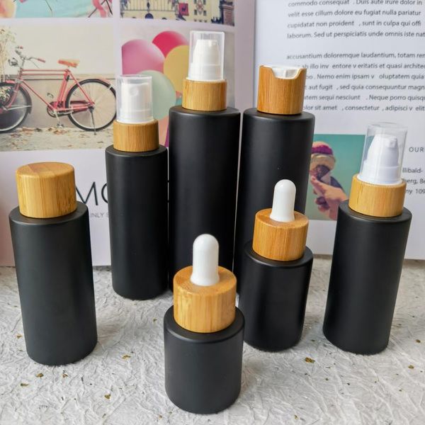 storage bottles & jars empty frosted black glass essential oil bottle with bamboo lid small perfume vials sample test
storage bottles & jars empty frosted black glass essential oil bottle with bamboo lid small perfume vials sample test