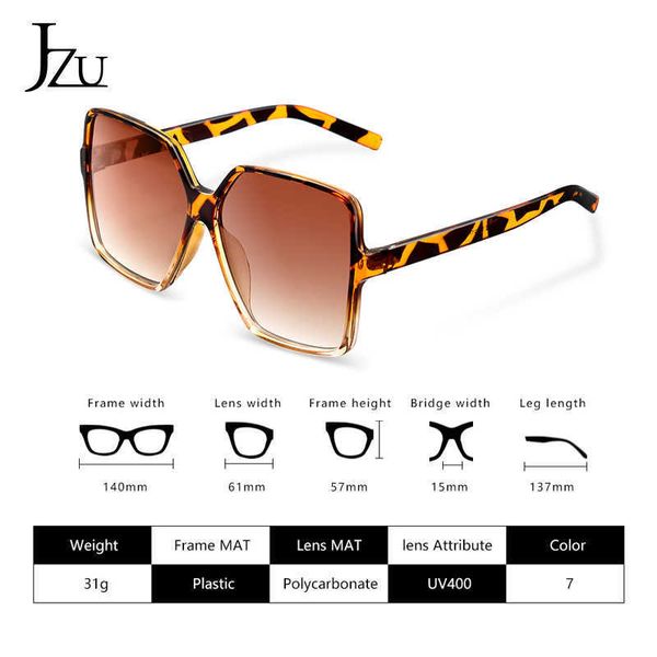 luxury designer sunglasses jzu fashion women oversize black leopard gradient plastic brand designer female big retro oculos 0622, White;black
luxury designer sunglasses jzu fashion women oversize black leopard gradient plastic brand designer female big retro oculos 0622, White;black