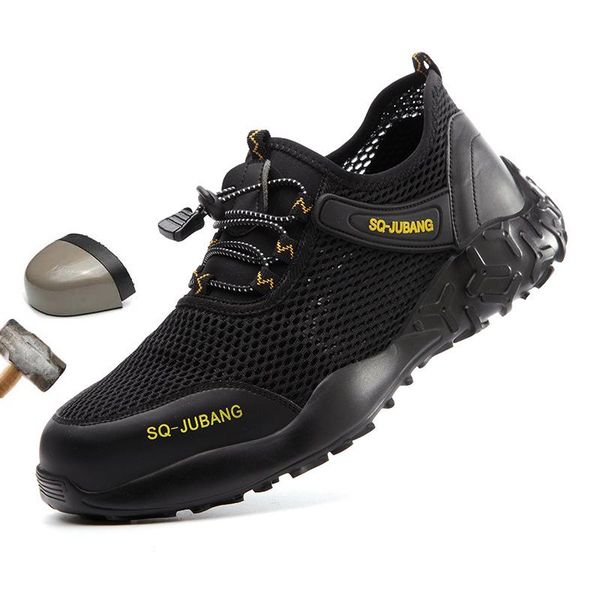 boots breathable men's safety shoes with steel toe cap casual work indestructible puncture-proof sneakers, Black
boots breathable men's safety shoes with steel toe cap casual work indestructible puncture-proof sneakers, Black