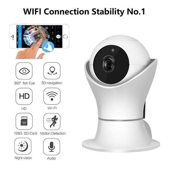 wifi ip camera 1080p smart home security cctv 360 degree panoramic with night vision mobile remote view baby monitor cameras 
wifi ip camera 1080p smart home security cctv 360 degree panoramic with night vision mobile remote view baby monitor cameras