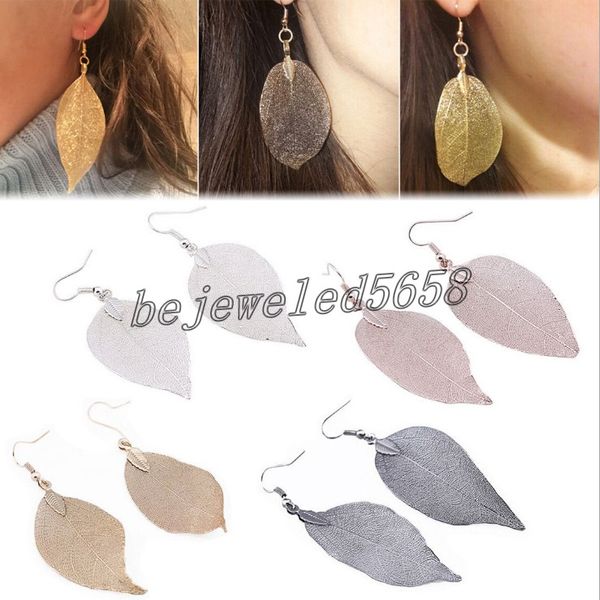 long style metal leaf charm dangle earring 4 colors specimens leaves pendant drop earrings, Silver
long style metal leaf charm dangle earring 4 colors specimens leaves pendant drop earrings, Silver