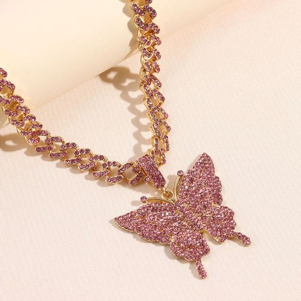 chains cuban chain shiny butterfly crystal necklace for women iced out rhinestone paved multicolor chunky clavicle punk jewelry, Silver
chains cuban chain shiny butterfly crystal necklace for women iced out rhinestone paved multicolor chunky clavicle punk jewelry, Silver