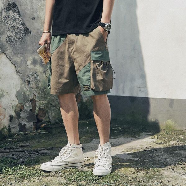 army green summer mens shorts fashion trendy cargo cotton clothing pocket drawstring outdoor streetwear elastic waist men's, White;black
army green summer mens shorts fashion trendy cargo cotton clothing pocket drawstring outdoor streetwear elastic waist men's, White;black
