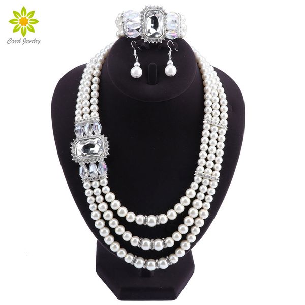 jewelry sets imitation pearl wedding bridal women bride party accessories crystal bracelet earrings necklace, Black
jewelry sets imitation pearl wedding bridal women bride party accessories crystal bracelet earrings necklace, Black