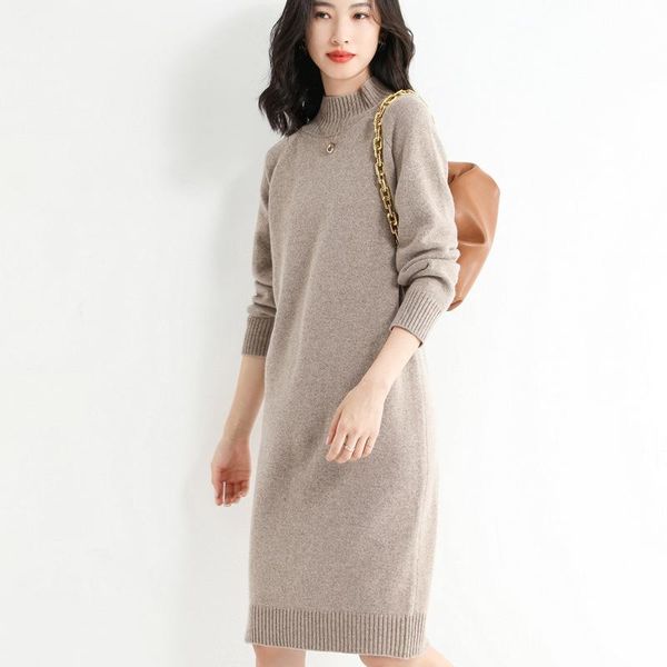 casual dresses long sleeve sweater dress high neck knitted midi for women, Black;gray
casual dresses long sleeve sweater dress high neck knitted midi for women, Black;gray