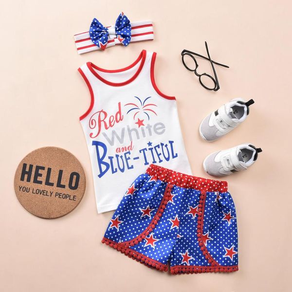 clothing sets toddler baby girls clothes born kids outfits independence day summer vest bow three-piece suit infant, White
clothing sets toddler baby girls clothes born kids outfits independence day summer vest bow three-piece suit infant, White