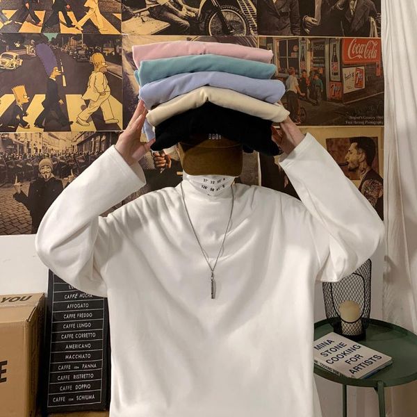men's sweaters inxyz men autumn winter fashion trend sweater casual high-necked thick velvet solid color warm bottoming shirt women pul, White;black
men's sweaters inxyz men autumn winter fashion trend sweater casual high-necked thick velvet solid color warm bottoming shirt women pul, White;black