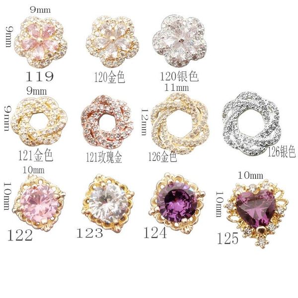 nail art decorations 10pcs/pack korea luxury glitter zircon rhinestone flower round heart rhombus metal parts diy accessories charms decals, Silver;gold
nail art decorations 10pcs/pack korea luxury glitter zircon rhinestone flower round heart rhombus metal parts diy accessories charms decals, Silver;gold