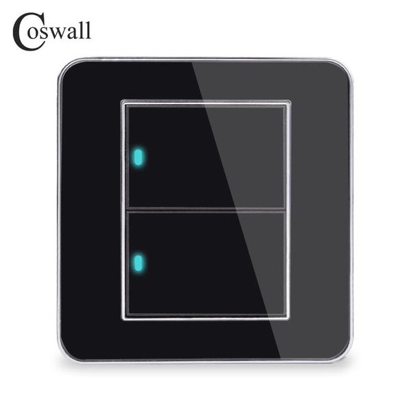 smart home control coswall brand arrival 2 gang way random click on / off wall light switch with led indicator acrylic crystal panel
smart home control coswall brand arrival 2 gang way random click on / off wall light switch with led indicator acrylic crystal panel