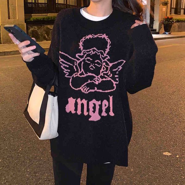 2colors womens knitted sweater autumn and winter loose korean style female angle sweaters and pullovers womens (c8201) 210423, White;black
2colors womens knitted sweater autumn and winter loose korean style female angle sweaters and pullovers womens (c8201) 210423, White;black