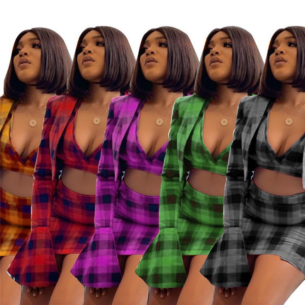 work dresses wholesale items bulk lots y2k dress sets fall 3 piece mini skirt suits fashion plaid print ladies clothes m7491 by dhl, White;black
work dresses wholesale items bulk lots y2k dress sets fall 3 piece mini skirt suits fashion plaid print ladies clothes m7491 by dhl, White;black